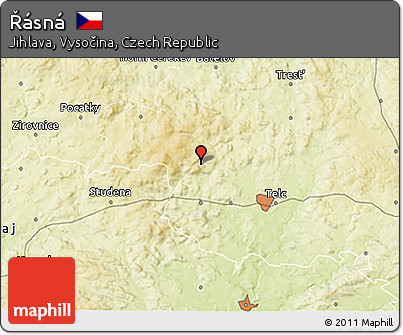 Physical 3D Map of Řásná
