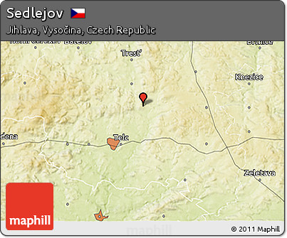 Physical 3D Map of Sedlejov