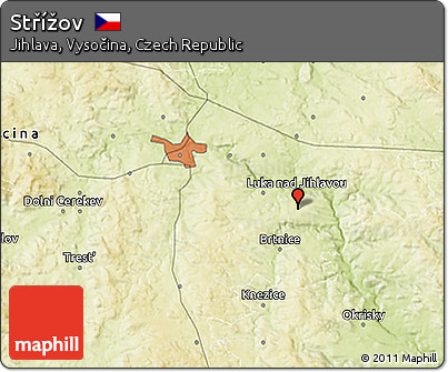 Physical 3D Map of Střížov
