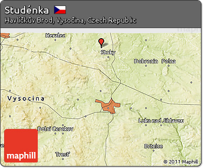 Physical 3D Map of Studénka