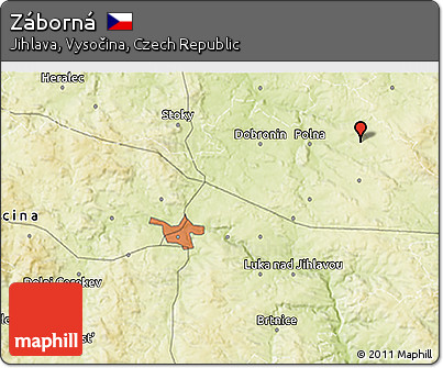 Physical 3D Map of Záborná