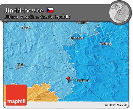 Political 3D Map of Jindřichovice