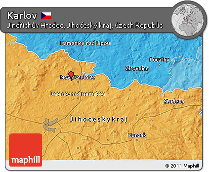Political 3D Map of Karlov
