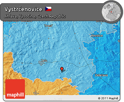 Political 3D Map of Vystrčenovice