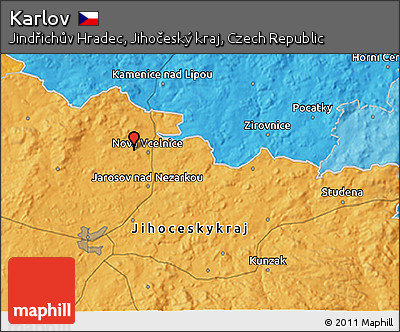 Political 3D Map of Karlov