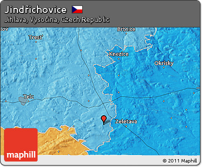 Political 3D Map of Jindřichovice