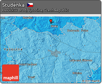 Political 3D Map of Studénka