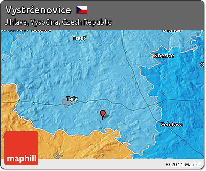 Political 3D Map of Vystrčenovice