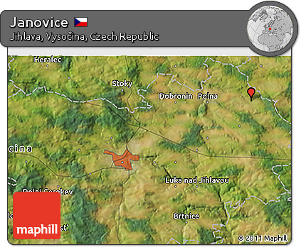Satellite 3D Map of Janovice