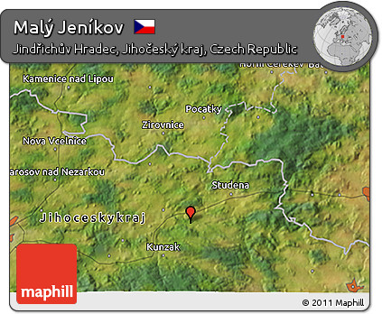 Satellite 3D Map of Malý Jeníkov
