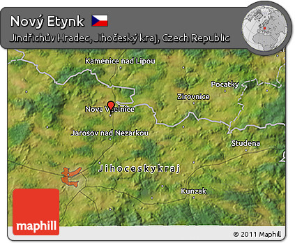Satellite 3D Map of Nový Etynk