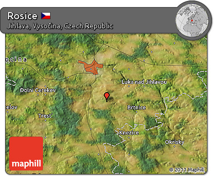 Satellite 3D Map of Rosice