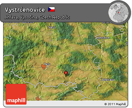 Satellite 3D Map of Vystrčenovice