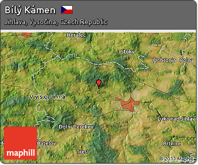Satellite 3D Map of Bílý Kámen