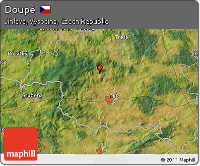 Satellite 3D Map of Doupě