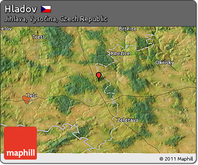 Satellite 3D Map of Hladov