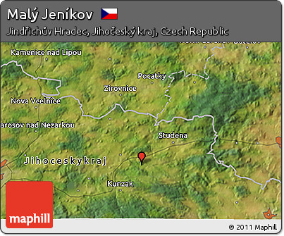 Satellite 3D Map of Malý Jeníkov