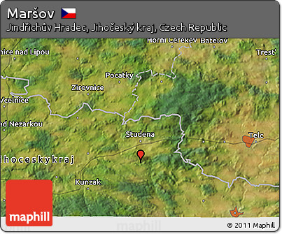 Satellite 3D Map of Maršov