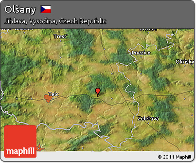 Satellite 3D Map of Olšany
