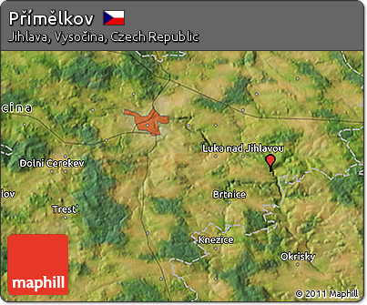 Satellite 3D Map of Přímělkov