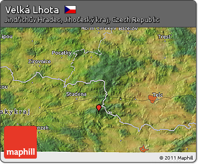 Satellite 3D Map of Velká Lhota
