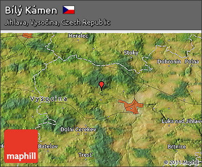Satellite 3D Map of Bílý Kámen