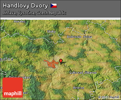 Satellite 3D Map of Handlovy Dvory
