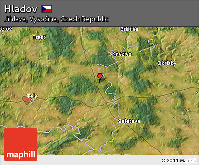 Satellite 3D Map of Hladov