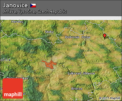 Satellite 3D Map of Janovice