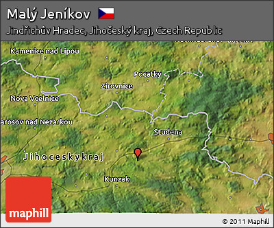 Satellite 3D Map of Malý Jeníkov