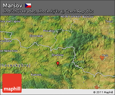 Satellite 3D Map of Maršov