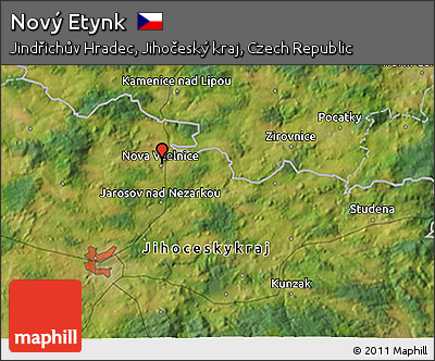Satellite 3D Map of Nový Etynk