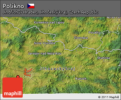 Satellite 3D Map of Políkno