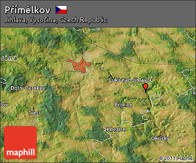 Satellite 3D Map of Přímělkov