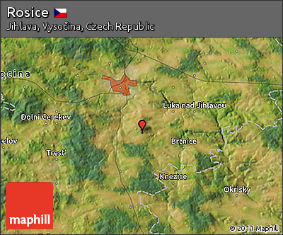 Satellite 3D Map of Rosice