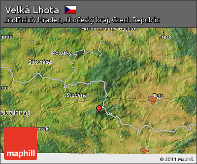 Satellite 3D Map of Velká Lhota