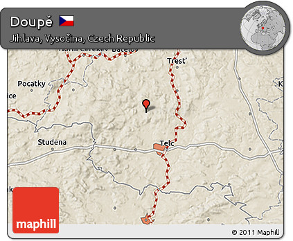 Shaded Relief 3D Map of Doupě