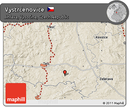 Shaded Relief 3D Map of Vystrčenovice