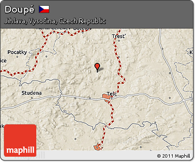 Shaded Relief 3D Map of Doupě