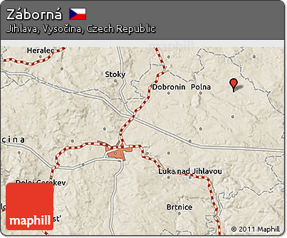 Shaded Relief 3D Map of Záborná