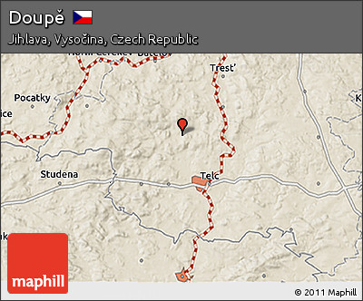 Shaded Relief 3D Map of Doupě