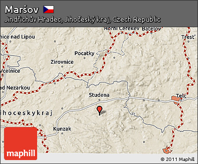 Shaded Relief 3D Map of Maršov