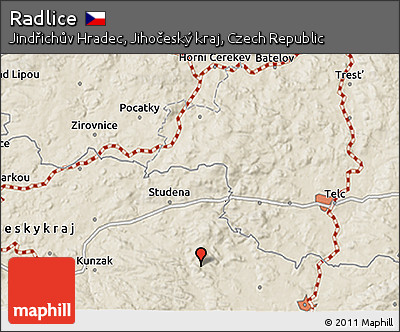 Shaded Relief 3D Map of Radlice