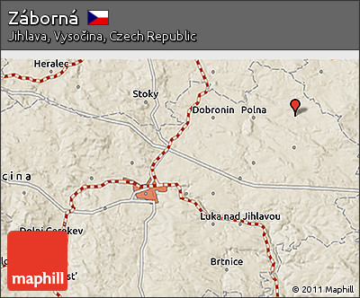 Shaded Relief 3D Map of Záborná