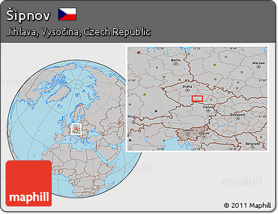 Gray Location Map of Šipnov