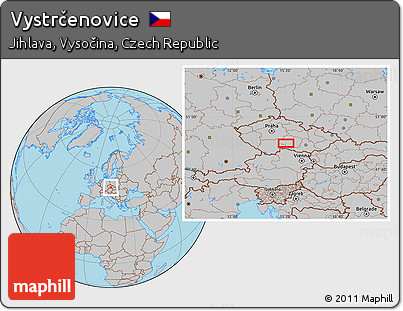 Gray Location Map of Vystrčenovice