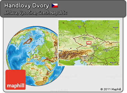 Physical Location Map of Handlovy Dvory
