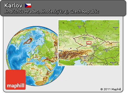 Physical Location Map of Karlov