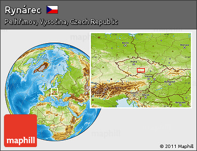 Physical Location Map of Rynárec