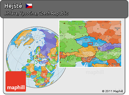 Political Location Map of Hejště